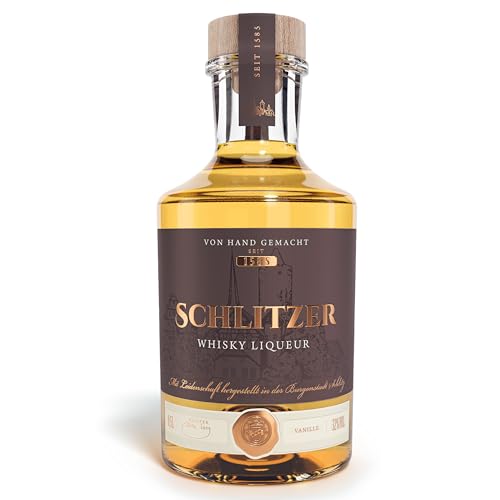 Schlitzer Whisky Liqueur mit Vanillegeschmack – 32% vol., 500 ml – Premium Grain Whisky mit natürlicher Vanille von Schlitzer Destillerie