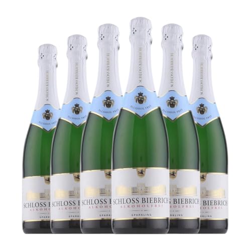 Schloss Biebrich 0,0 75 cl Sin Alcohol Weißer Sekt (Karton mit 6 Flaschen von 75 cl) von Schloss Biebrich