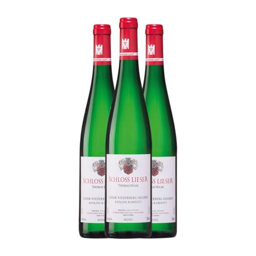 Schloss Lieser Niederberg Helden Kabinett Feinfruchtig Riesling Mosel 75 cl Weißwein (Karton mit 3 Flaschen von 75 cl) von Schloss Lieser