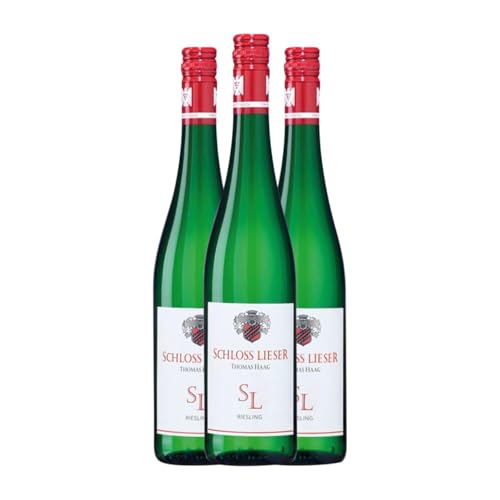 Schloss Lieser SL Riesling Halbtrocken Halbsüß Mosel 75 cl Weißwein (Karton mit 3 Flaschen von 75 cl) von Schloss Lieser