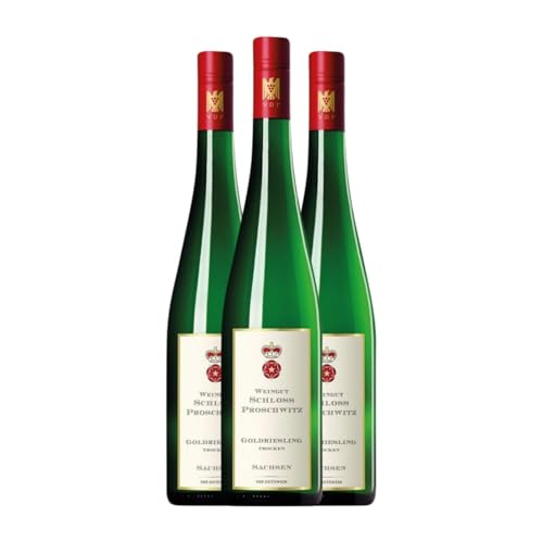 Schloss Proschwitz Goldriesling Trocken 75 cl Weißwein (Karton mit 3 Flaschen von 75 cl) von Schloss Proschwitz