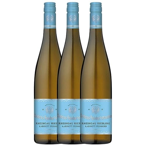 Schloss Reinhartshausen Feinherb Riesling Rheingau 75 cl (Schachtel mit 3 Flaschen von 75 cl) von Schloss Reinhartshausen