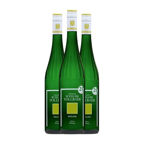 Schloss Vollrads Edition Riesling Halbtrocken Halbsüß Rheingau 75 cl Weißwein (Karton mit 3 Flaschen von 75 cl) von Schloss Vollrads