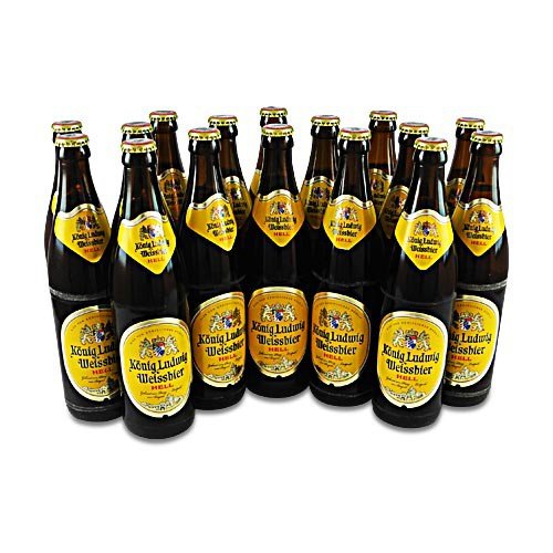 König Ludwig Weissbier Hell (16 Flaschen à 0,5 l / 5,5% vol.) von Schlossbrauerei Kaltenberg