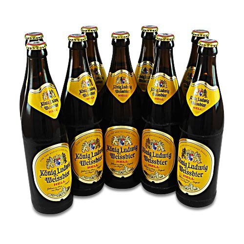 König Ludwig Weissbier Hell (9 Flaschen à 0,5 l / 5,5% vol.) von Schlossbrauerei Kaltenberg