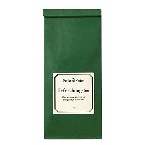 Erfrischungstee Kräutertee mit Minze & Hibiskus | 100% natürliche Zutaten ohne künstliche Zusätze | Tee lose heiß & kalt als Eistee ein Genuss von Schlosskräuter