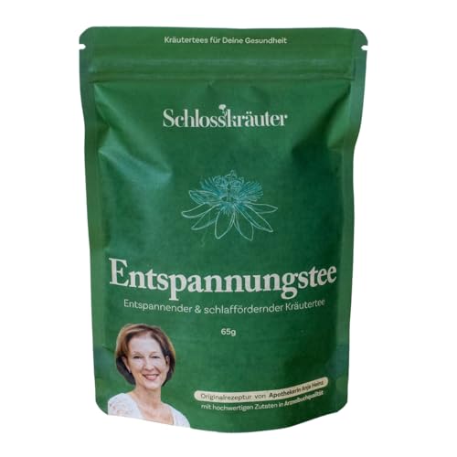 Entspannungstee mit Melisse & Passionsblume | Beruhigungstee Melissentee mit 100% natürlichen Zutaten | Schlaftee lose Entspannung mit Melissenblätter von Schlosskräuter