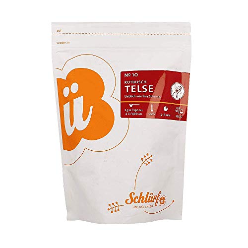 Schlürf Rotbuschtee "Telse" No. 10, Loser Bio-Rotbuschtee mit Vanille, Wiederverschließbare Aromaverpackung, 1 x 225g von Schlürf