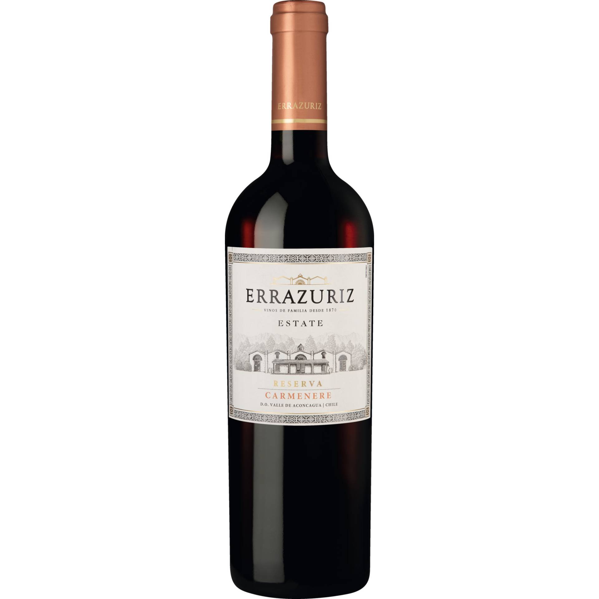 Errazuriz Estate Carménère, Valle de Aconcagua, Valle de Aconcagua, 2023, Rotwein von Schlumberger Vertreibsgesellschaft, Buschstraße 20, D-53340 Meckenheim