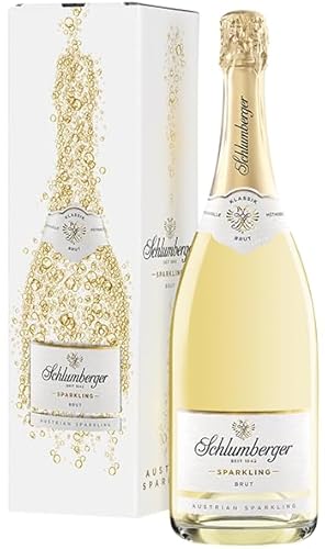 Schlumberger Sparkling Brut | Magnum Flasche | Geschenkverpackung | 1,5 l | Austrian Sparkling Sekt | duftig frische Fruchtaromen von Schlumberger