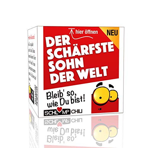 Schlump-Chili⎥Der schärfste Sohn der Welt - Ein witziges Geschenk Set für Männer! z.B. zum Geburtstag, Weihnachten, Ostern, zur bestandenen Prüfung oder zum Abschluss oder einfach so :) von Schlump-Chili