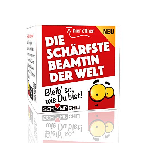 Schlump-Chili⎥Die schärfste Beamtin der Welt - ein witziges und originelles Geschenk Set für Frauen! z.B. zum Geburtstag, Weihnachten, Ostern, Ausstand, Rente, Pension oder einfach so :) von Schlump-Chili