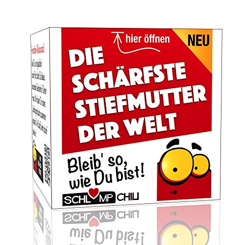 Schlump-Chili⎥Die schärfste Stiefmutter der Welt - Ein witziges Geschenk Set für die Bonus Mama! Cooles Präsent z.B. zum Geburtstag, Weihnachten, Muttertag von Schlump-Chili