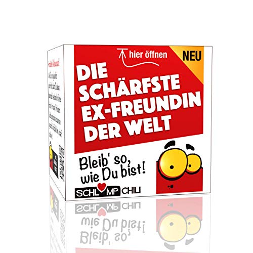 Schlump-Chili EX-FREUNDIN Geschenk Set⎥Die schärfste Ex-Freundin der Welt - Ein witziges lustiges Ex-Partner Präsent für die Ex-Frau oder Freundin⎥zur Trennung⎥für geschiedene Paare & Pärchen⎥für Damen oder Freundin⎥zur Trennung⎥für geschiedene Paare & Pärchen⎥für Damen von Schlump-Chili