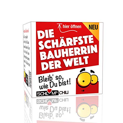 Schlump-Chili⎥Schärfste Bauherrin Geschenk - ein witziges Präsent für die Hauseigentümerin und Hausbesitzerin zum Hausbau oder Richtfest. Geschenkidee zum Einzug oder Umzug von Schlump-Chili