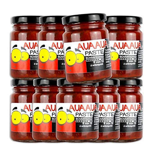 Schlump-Chili AUA AUA® XL Original Habanero Chili Paste mit Ingwer im Neunerpack (9 x 90g) von Schlump-Chili