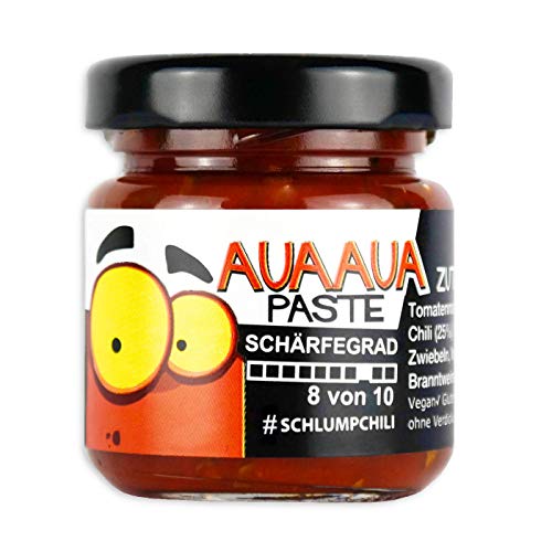 Schlump-Chili⎥AUAAUA Paste⎥sehr scharfe Habanero-Chili Paste mit Ingwer (1 x 35g) von Schlump-Chili