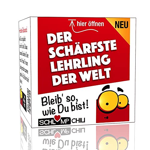 Schlump-Chili⎥Der Schärfste Lehrling der Welt Präsent - eine lustige Geschenk Idee für Junge Männer in beruflicher Ausbildung, Lehre und Berufsschule von Schlump-Chili