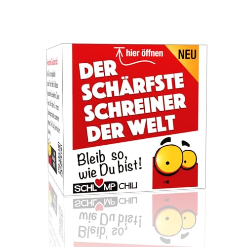 Schlump-Chili Der Schärfste Schreiner der Welt witziges Geschenk z.B. zum Geburtstag, zur bestandenen Prüfung zum Wichteln & Weihnachten. Ein lustiges Präsent für den Tischler. von Schlump-Chili