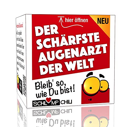 Schlump-Chili⎥Der schärfste Augenarzt der Welt - Ein witziges Geschenk Set für Mediziner! Geschenkidee für Doktoren z.B. zum Geburtstag, Weihnachten oder als kleines Dankeschön von Schlump-Chili