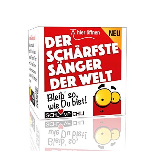 Schlump-Chili⎥Der schärfste Sänger Geschenk - ein witziges Präsent für Männer z.B. zum Geburtstag für Herren in Band oder den Gesangslehrer, eine coole Geschenkidee auch für Solokünstler von Schlump-Chili