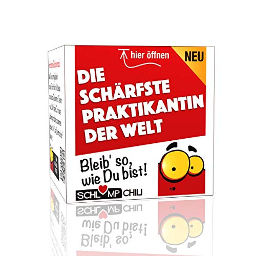 Schlump-Chili⎥Die schärfste Praktikantin der Welt - Ein witziges Geschenk Set für Frauen im Praktikum! von Schlump-Chili