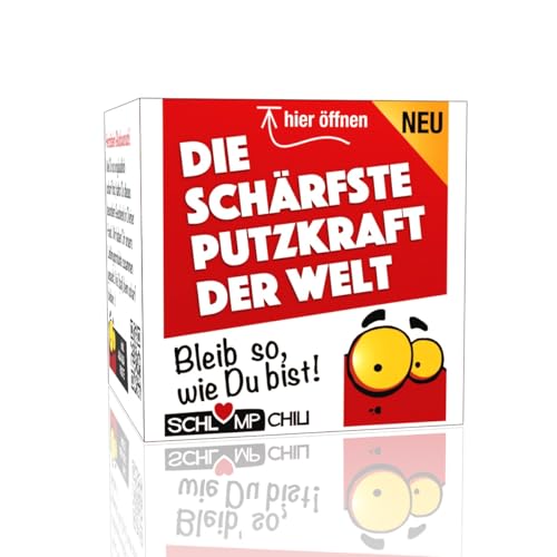 Schlump-Chili Die schärfste Putzkraft der Welt - Ein witziges Geschenk Set für Reinigungskräfte und Haushaltshilfen. Geschenkidee für Frauen & Männer z.B. zum Geburtstag, Wichteln, Weihnachten, Rente von Schlump-Chili