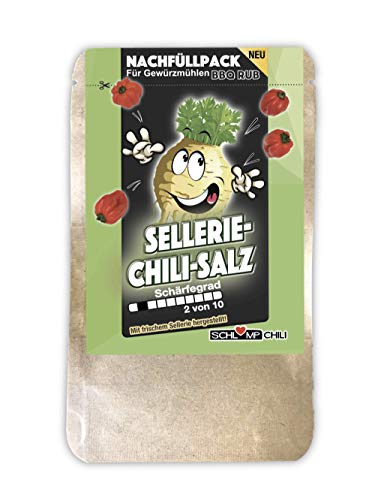Schlump-Chili⎥SECHISA⎥Sellerie-Chilisalz Probierpackung Gewürzmischung mit Meersalz, Sellerie und Chilis (1x 20 g) von Schlump-Chili