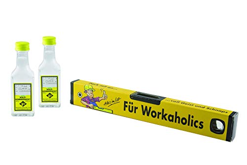 Weisenbach - Wasserwaage (Kartonage) -"Workaholic" - 2 x 20 ml Waldhimbeergeist von Schnaps4fun