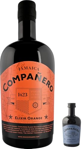 Compañero Ron Elixir Orange 40% Vol. 0,7L – inkl. Miniatur Compañero Panama by Schnapsbaron® von Schnapsbaron