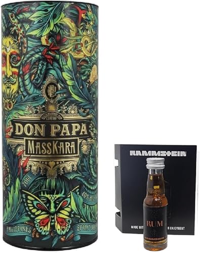 Don Papa Masskara 40% Vol. 0,7 Liter ECO-Canister incl. Rum Miniatur Set vom Schnapsbaron® von Schnapsbaron