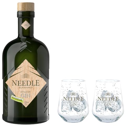 Needle Blackforest Distilled Dry Gin 40% Vol. 0,5 Liter incl. 2 Gläser by Schnapsbaron® von Schnapsbaron