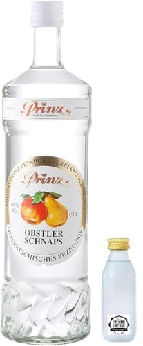 Prinz Obst Schnaps 40% Vol. 1,0 Liter Obstler incl. gratis Miniatur vom Schnapsbaron® von Schnapsbaron