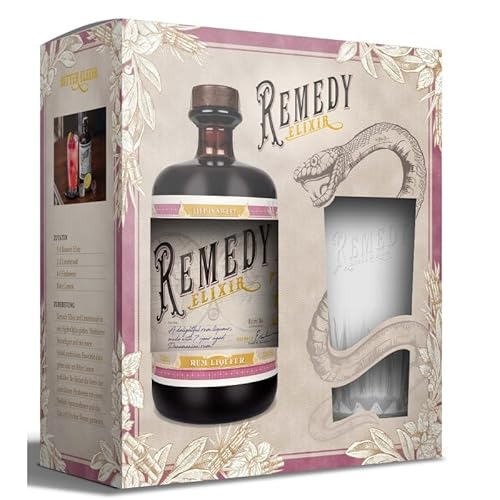 Remedy Elixir 34% Vol. 0,7 Liter im GP mit Glas by Schnapsbaron® von Schnapsbaron