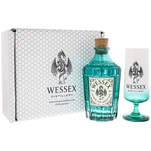 Wessex Alfred the Great Gin 41,3% Vol. 0,7 Liter im Geschenkset mit Glas by Schnapsbaron® von Schnapsbaron