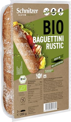 Schnitzer Bio Glutenfreiheit Baguettini Rustic, 8 x 200g von Schnitzer