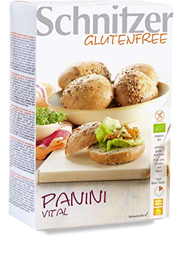 Schnitzer Panini Vital -Glutenfrei- (2x125g) 250g Bio Brot, 2er Pack (2 x 250 g) von Schnitzer