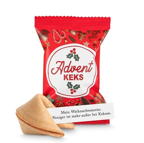 Glückskekse Weihnachten mit besinnlichen Sprüchen 15 Glückskekse in der Tüte mit Lebkuchengeschmack im Advent und als Füllung für den Adventskalender, Nikolaus Geschenk, Wichtelgeschenk von Schöne Güter