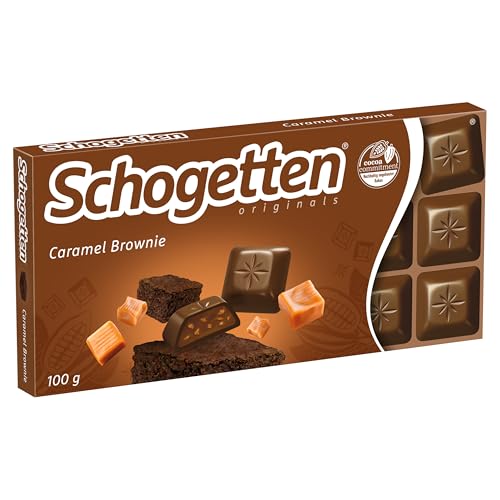 Schogetten Caramel Brownie 100g Schokoladentafel, praktisch einzeln portioniert. Ein Genuss. Stück für Stück. von Schogetten