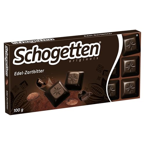 Schogetten Edel-Zartbitter 100g Schokoladentafel, praktisch einzeln portioniert. Ein Genuss. Stück für Stück. von Schogetten