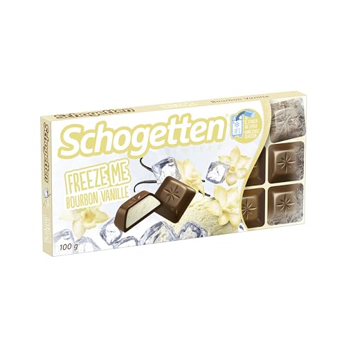 Schogetten Freeze Me Bourbon Vanille | Limited Edition | Einfrieren und einkalt genießen | 100 g Schokoladen-Tafel von Schogetten