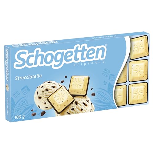 Schogetten Stracciatella 100g Schokoladentafel, praktisch einzeln portioniert. Ein Genuss. Stück für Stück. von Schogetten