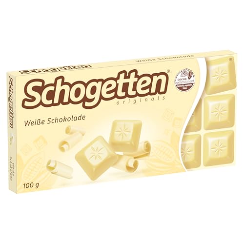 Schogetten Weiße Schokolade 100g Schokoladentafel, praktisch einzeln portioniert. Ein Genuss. Stück für Stück. von Schogetten