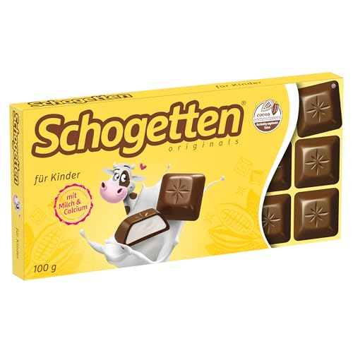 Schogetten für Kinder 100g Schokoladentafel, praktisch einzeln portioniert. Ein Genuss. Stück für Stück. von Schogetten