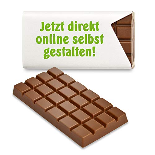 Schokoladena - Gastgeschenke, Dankeschön, Giveaway - 48 Täfelchen Schokolade jetzt online selbst gestalten für Ostern, Geburtstag, Hochzeit,... (Vollmilch) von Schokoladena