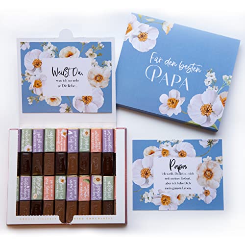 Schokoladenseite Aufkleber-Set & Banderole für Merci Schokolade mit vorgedruckten Aufklebern als Geschenk für Papa, kleines Geschenk, Geburtstagsgeschenk von Schokoladenseite