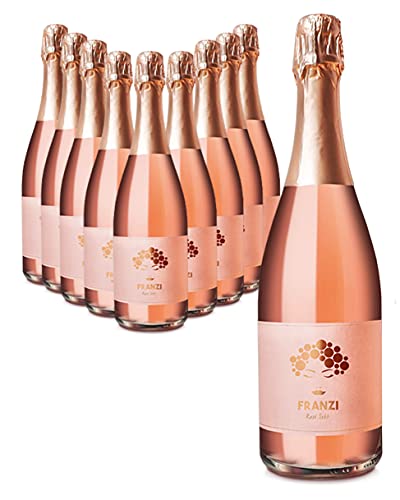 SCHORLEFRANZ Franzi Rosé Sekt | Trockener & Fruchtiger Geschmack | Pinot Noir Made In Germany | Geschenkidee (12% Vol.) (18 x 0,75l) von Schorlefranzi - Roseschorle