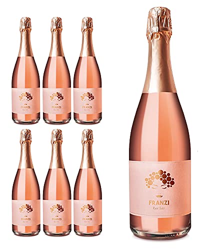 SCHORLEFRANZ Franzi Rosé Sekt | Trockener & Fruchtiger Geschmack | Pinot Noir Made In Germany | Super Geschenkidee (12% Vol.) (6 x 0,75l) von Schorlefranzi - Roseschorle