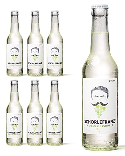 SCHORLEFRANZ Weißweinschorle 18er-Set | Idealer Durstlöscher Mit Veganem Weisswein | Perfektes Wein Geschenk (6,9% Vol.) (18 x 0,33l) von Schorlefranzi - Roseschorle