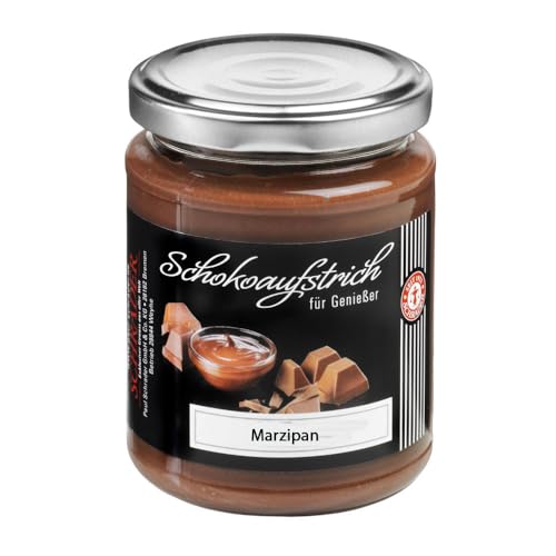 Schrader | Schokoladenaufstrich Marzipan | Brotaufstrich aus dunkler belgischer Schokolade mit Marzipan | 250 g von Schrader